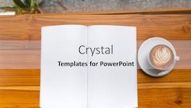  Presentation with coffee book - Presentation consisting of blank-mock-up-catalog-magazines background and a sky blue colored foreground