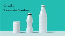  Presentation with shapes - Amazing theme having blank-mock-up-white-plastic backdrop and a teal colored foreground