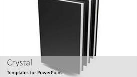  Presentation with books - PPT layouts enhanced with blank-mockup-of-3-black and a light gray colored foreground