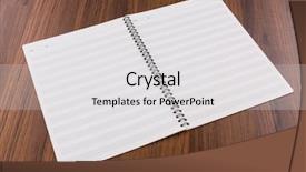  Presentation with book - Cool new PPT theme with blank musical notes book mock backdrop and a light gray colored foreground