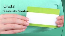  Presentation with blank - Amazing PPT layouts having blank nametag on girl's backdrop and a arctic colored foreground