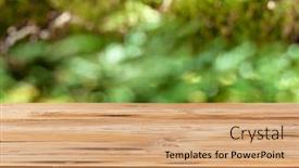  Presentation with natural products - Beautiful slide set featuring blank-natural-wooden-table backdrop and a coral colored foreground
