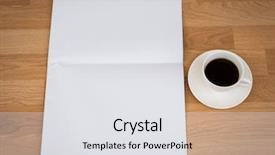  Presentation with cup coffee - Amazing theme having blank newspaper with empty space backdrop and a white colored foreground