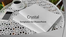  Presentation with page - Cool new slides with blank newspaper with empty space backdrop and a light gray colored foreground