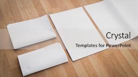  Presentation with christmas empty blank letter - Colorful slide deck enhanced with blank newspaper with empty space backdrop and a  colored foreground