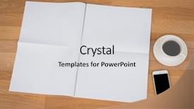  Presentation with page - Slide set consisting of blank newspaper with empty space background and a light gray colored foreground