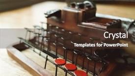  Presentation with note book - Beautiful presentation theme featuring blank note book with typewriter backdrop and a  colored foreground