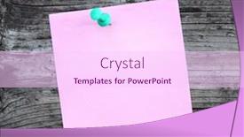  Presentation with note - PPT theme having blank-note-is-pinned background and a pink colored foreground