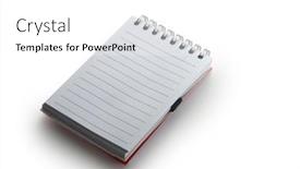  Presentation with clipping - Slides with blank-note-pad-with-clipping background and a white colored foreground