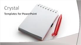  Presentation with clipping - Presentation consisting of blank-note-pad-with-clipping background and a white colored foreground