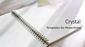  Presentation with notebook - Audience pleasing PPT layouts consisting of portfolio - blank notebook mock up backdrop and a light gray colored foreground