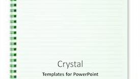  Presentation with green notebook - Beautiful theme featuring blank-notebook-with-green-paper backdrop and a cool aqua colored foreground