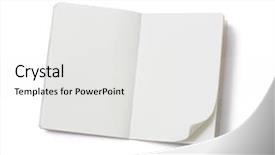  Presentation with notebook - PPT theme featuring book stotionary - blank notebook background and a white colored foreground