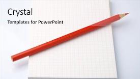  Presentation with notepad - Cool new presentation with blank notepad and red pencil backdrop and a cream colored foreground