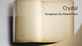  Presentation with history book - PPT theme consisting of blank old book background and a lemonade colored foreground