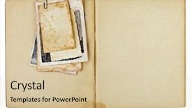  Presentation with old diary - Slide deck consisting of blank old opened diary background and a lemonade colored foreground