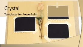  Presentation with old album - Presentation consisting of blank old photos in album background and a lemonade colored foreground