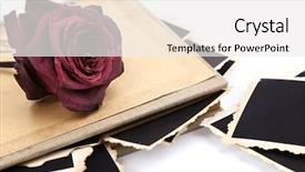  Presentation with old album - Amazing slide set having blank old photos in album backdrop and a white colored foreground