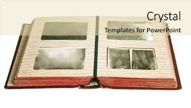  Presentation with old album - Amazing slide set having blank old photos in album backdrop and a soft green colored foreground