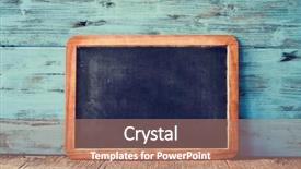  Presentation with rustic blackboard - PPT theme featuring blank old wooden-framed blackboard background and a coral colored foreground