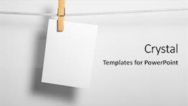  Presentation with rope - Amazing PPT theme having blank on rope attach clothes backdrop and a white colored foreground