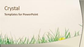  Presentation with green watercolor paper texture - Beautiful PPT theme featuring blank on the green grass backdrop and a  colored foreground