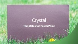  Presentation with purple green - Cool new slide deck with blank on the green grass backdrop and a  colored foreground