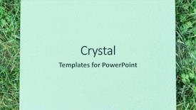  Presentation with green - Slide set having blank on the green grass background and a cool aqua colored foreground