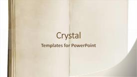  Presentation with blank old book - Colorful theme enhanced with blank open book isolated backdrop and a lemonade colored foreground