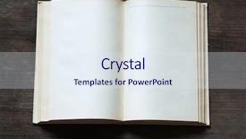  Presentation with book opening - PPT layouts featuring blank open book on old background and a sky blue colored foreground