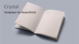  Presentation with open book - Audience pleasing PPT layouts consisting of booklet - blank open book with clipping backdrop and a light gray colored foreground