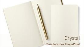  Presentation with notebook design - PPT theme consisting of blank-open-notebook-with-elegant background and a lemonade colored foreground