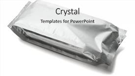  Presentation with packaging - Cool new presentation with blank packaging aluminum pouch backdrop and a white colored foreground