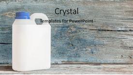  Presentation with packaging plastic - Slides with blank packaging white plastic canister background and a light gray colored foreground