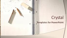  Presentation with sketch pad note book paper - Slide set consisting of blank pad of paper eraser background and a lemonade colored foreground