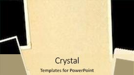  Presentation with blank album frames - Colorful PPT theme enhanced with blank page of a vintage photo album with many photo frames backdrop and a blonde colored foreground