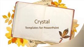  Presentation with blank old book - Theme consisting of blank pages and multi-colored background and a cream colored foreground