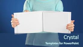  Presentation with brochure - Theme featuring blank pages on color background and a ocean colored foreground