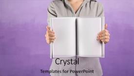  Presentation with brochure - PPT theme enhanced with blank pages on color background and a  colored foreground