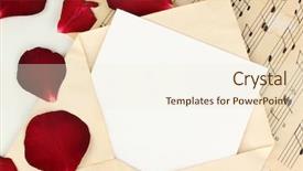  Presentation with old paper - Slide deck with blank paper and dried rose background and a cream colored foreground
