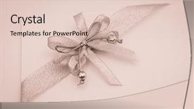  Presentation with cream gold texture paper - Presentation theme featuring blank paper and gold ribbon background and a  colored foreground