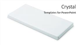  Presentation with white chocolate - PPT theme enhanced with blank paper chocolate package isolated background and a white colored foreground