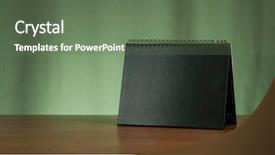  Presentation with blank - Theme enhanced with blank paper desk spiral calendar background and a ocean colored foreground