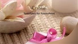  Presentation with business card - Beautiful PPT theme featuring blank-paper-flowers-and-candles backdrop and a lemonade colored foreground