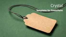  Presentation with price - Presentation theme featuring blank-paper-price-tag background and a ocean colored foreground