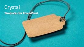  Presentation with price - Presentation theme having blank-paper-price-tag background and a teal colored foreground