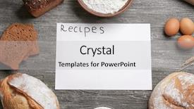  Presentation with notepad blank lined paper - Colorful presentation theme enhanced with blank paper sheet and ingredients backdrop and a  colored foreground