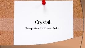  Presentation with stuck - Amazing theme having red pinned brown corkboard - blank paper stuck backdrop and a sky blue colored foreground