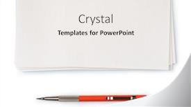  Presentation with mechanical - PPT theme with blank-paper-with-mechanical-pencil background and a sky blue colored foreground