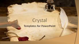  Presentation with wax - Presentation theme consisting of blank-parchment-scroll-with-wax background and a  colored foreground